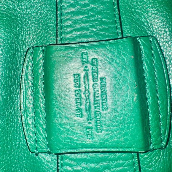 Ralph Lauren Green Pebble Leather Hobo Shoulder Bag Luxury Money Sustainable - Picture 16 of 16